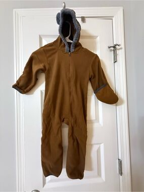 Cuddle Club Brown Fleece Bear Bunting Suit - 18-24 Months
